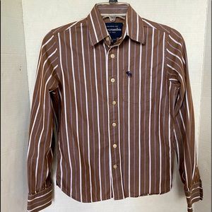 Abercrombie Youth Boys Size M Long-Sleeve Button-Up  Shirt